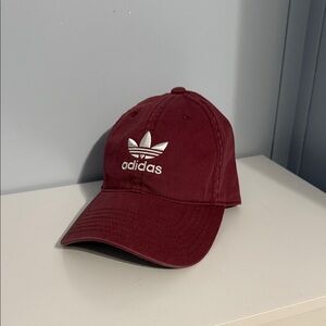 Adidas Maroon Hat with White Logo